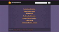 Desktop Screenshot of inhouselender.com